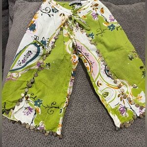 Submarine Green Floral Kids Girls Bathing Suit Swim Coverup Bottoms Size 4